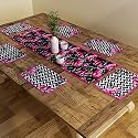 SEJ by Nisha Gupta Dining Table Runner With Mats for 6 Seater | Center Table Runner Suitable for 6 Seater With Placemat (12x78 Inches)