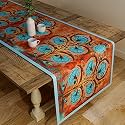 SEJ by Nisha Gupta Dining Table Runner for Center Table | Table Runner 4 Seater &amp; 6 Seater | Runner for Dining | Table Runners for Living Room | Printed Washable Runner (12x48 Inches)