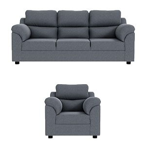 sekar lifestyle comfort fabric series sofa set for living room grey 31 seater