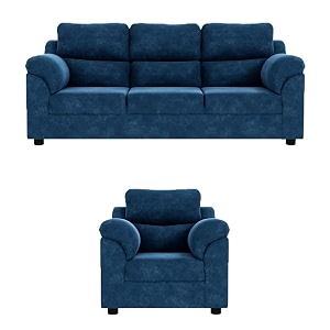 sekar lifestyle comfort fabric series sofa set for living room blue 31 seater