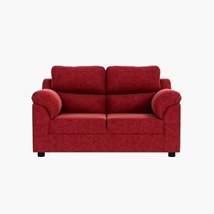 sekar lifestyle comfort fabric series sofa set for living room red two seater