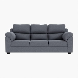 sekar lifestyle comfort fabric series sofa set for living room grey three seater