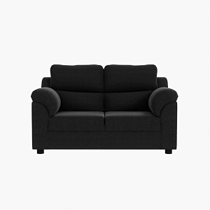 sekar lifestyle comfort fabric series sofa set for living room black two seater