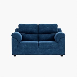 sekar lifestyle comfort fabric series sofa set for living room blue two seater