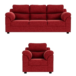 sekar lifestyle comfort fabric series sofa set for living room red 31 seater