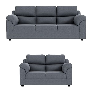 sekar lifestyle comfort fabric series sofa set for living room grey 32 seater