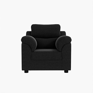 sekar lifestyle comfort fabric series sofa set for living room black one seater