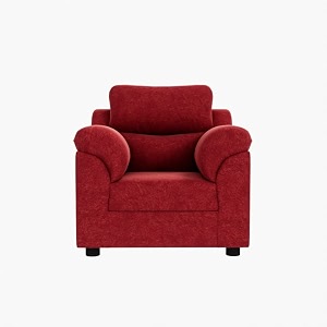 sekar lifestyle comfort fabric series sofa set for living room red one seater