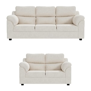 sekar lifestyle comfort fabric series sofa set for living room beige 32 seater