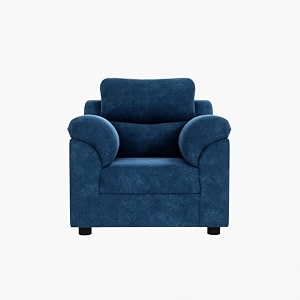 sekar lifestyle comfort fabric series sofa set for living room blue one seater