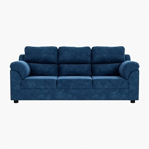 sekar lifestyle comfort fabric series sofa set for living room blue three seater