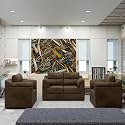 Sekar Lifestyle Comfort Fabric Series Sofa Set for Living Room (Brown, 2+1+1 Seater)