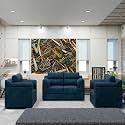 Sekar Lifestyle Comfort Fabric Series Sofa Set for Living Room (Blue, 2+1+1 Seater)