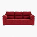 Sekar Lifestyle Comfort Fabric Series Sofa Set for Living Room (Red, Three Seater)