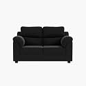 Sekar Lifestyle Comfort Fabric Series Sofa Set for Living Room (Black, Two Seater)