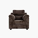 Sekar Lifestyle Comfort Fabric Series Sofa Set for Living Room (Brown, One Seater)