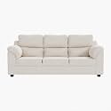 Sekar Lifestyle Comfort Fabric Series Sofa Set for Living Room (Beige, Three Seater)