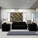 Sekar Lifestyle Comfort Fabric Series Sofa Set for Living Room (Black, 3+1+1 Seater)