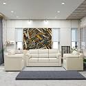 Sekar Lifestyle Comfort Fabric Series Sofa Set for Living Room (Beige, 3+1+1 Seater)