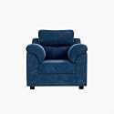 Sekar Lifestyle Comfort Fabric Series Sofa Set for Living Room (Blue, One Seater)