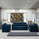 Sekar Lifestyle Comfort Fabric Series Sofa Set for Living Room (Blue, 3+1+1 Seater)