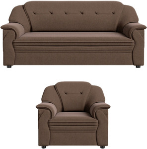 sekar lifestyle polyurethane fabric large series fabric 3  1 sofa set chocolate brown pre-assembled