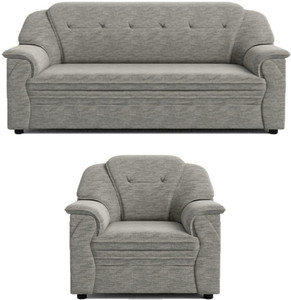 sekar lifestyle polyurethane fabric large series fabric 3  1 sofa set grey pre-assembled