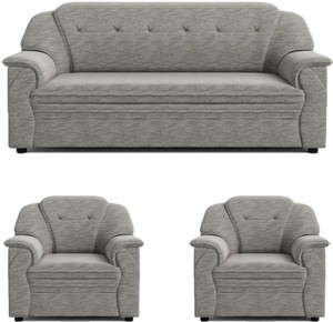 sekar lifestyle polyurethane fabric large series fabric 3  1  1 sofa set grey pre-assembled