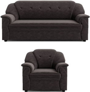 sekar lifestyle polyurethane fabric large series fabric 3  1 sofa set brown pre-assembled