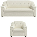 Sekar Lifestyle Polyurethane Fabric Large Series Fabric 3 + 1 Sofa Set (Beige, Pre-assembled)