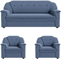Sekar Lifestyle Polyurethane Fabric Large Series Fabric 3 + 1 + 1 Sofa Set