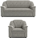 Sekar Lifestyle Polyurethane Fabric Large Series Fabric 3 + 1 Sofa Set (Grey, Pre-assembled)