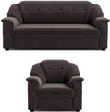 Sekar Lifestyle Polyurethane Fabric Large Series Fabric 3 + 1 Sofa Set (Brown, Pre-assembled)