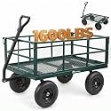 Sekey 12 Cu Ft Steel Garden Cart, 1600 lb Capacity, Towable Handle