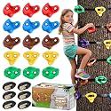 SEKKVY 15PCS Ninja Tree Climbing Kit, Rock Wall Holds with 6 Ratchet Straps