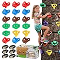 SEKKVY 18PCS Ninja Tree Climbing Kit, Rock Wall Holds with 6 Ratchet Straps