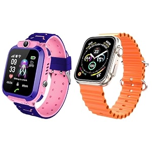 sekyo smart kids lbs location tracking watch with voice calling sos remote monitoring camera geo-fencing function s2 s2 pink and s23 orange