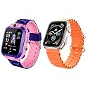 sekyo Smart Kids LBS Location Tracking Watch with Voice Calling, SOS, Remote Monitoring, Camera, Geo-Fencing Function. S2 (S2 Pink and S23 Orange)