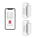 Sekyo WiFi Smart Door Sensor Alarm for Home | Magnetic Wireless Door Open Alarm Security System | Real-time Notification on Smartphone | WiFi Required | App Control | Easy Installation (Pack of 2)