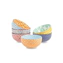 Selamica Ceramic 12 OZ Dessert Bowls Set, Ice Cream Bowls, 4.7 Inch Small Bowls for Ice Cream, Snack, Side Dishes, Microwave Dishwasher Safe, Set of 6