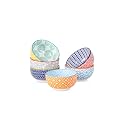 Selamica Ceramic 4 OZ Dipping Bowls Set of 6, Assorted Colors