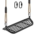 SELEWARE 17 Inch Metal Frame Swing Seat Replacement, Adjustable Rope