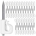 SELEWARE 40 Pack Q Hanger Nail Hooks for Outdoor Christmas String Lights