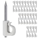 SELEWARE 40 Pack Q Hanger Nail Hooks for Outdoor Christmas String Lights