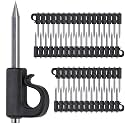 SELEWARE 60 Pack Q Hanger Nail Hooks for Outdoor Christmas String Lights