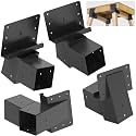 SELEWARE Deer Stand Brackets 4x4 Black Deer Blind Brackets Elevator Bracket
