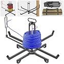 SELEWARE Foldable Cable Dispenser, Floor or Stud Mounted Wire Spool Rack