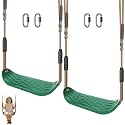 SELEWARE Green Heavy Duty Swing Seat Non-Slip Tree Swing for Kids, 2 Pack