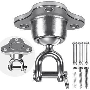 seleware heavy bag hanger punching bag ceiling mount hanger silent ball swivel for boxing muay thai training speed bag heavy duty swing hanger swivel hook for tire net swing hardware