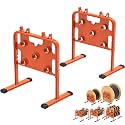 SELEWARE Heavy-Duty Adjustable Wire Dispenser, Welded Steel Wire Spool Rack